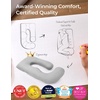 image:imageMomcozy Pregnancy Pillows with Cooling Cover U Shaped Full Body Maternity Pillow for Side Sleepers  Support for Back Legs Belly HIPS for Pregnant Women 57 Inch Pregnancy Pillow Mist BlueJersey Knit Cotton Gray