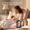image:imageMomcozy Pregnancy Pillows with Cooling Cover U Shaped Full Body Maternity Pillow for Side Sleepers  Support for Back Legs Belly HIPS for Pregnant Women 57 Inch Pregnancy Pillow Mist BlueCotton Blend  Pink