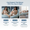 image:imageMomcozy Pregnancy Pillows with Cooling Cover U Shaped Full Body Maternity Pillow for Side Sleepers  Support for Back Legs Belly HIPS for Pregnant Women 57 Inch Pregnancy Pillow Mist BlueCooling  Mist Blue