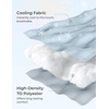 image:imageMomcozy Pregnancy Pillows with Cooling Cover U Shaped Full Body Maternity Pillow for Side Sleepers  Support for Back Legs Belly HIPS for Pregnant Women 57 Inch Pregnancy Pillow Mist BlueGrey Cooling Fabric