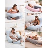 image:imageMomcozy Pregnancy Pillows with Cooling Cover U Shaped Full Body Maternity Pillow for Side Sleepers  Support for Back Legs Belly HIPS for Pregnant Women 57 Inch Pregnancy Pillow Mist BlueLight Blue