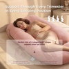 image:imageMomcozy Pregnancy Pillows with Cooling Cover U Shaped Full Body Maternity Pillow for Side Sleepers  Support for Back Legs Belly HIPS for Pregnant Women 57 Inch Pregnancy Pillow Mist BlueCotton Blend  Pink