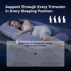 image:imageMomcozy Pregnancy Pillows with Cooling Cover U Shaped Full Body Maternity Pillow for Side Sleepers  Support for Back Legs Belly HIPS for Pregnant Women 57 Inch Pregnancy Pillow Mist BlueGrey