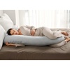 image:imageMomcozy Pregnancy Pillows with Cooling Cover U Shaped Full Body Maternity Pillow for Side Sleepers  Support for Back Legs Belly HIPS for Pregnant Women 57 Inch Pregnancy Pillow Mist BlueHatha Grey
