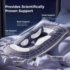 image:imageMomcozy Pregnancy Pillows with Cooling Cover U Shaped Full Body Maternity Pillow for Side Sleepers  Support for Back Legs Belly HIPS for Pregnant Women 57 Inch Pregnancy Pillow Mist BlueGrey