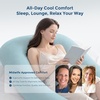 image:imageMomcozy Pregnancy Pillows with Cooling Cover U Shaped Full Body Maternity Pillow for Side Sleepers  Support for Back Legs Belly HIPS for Pregnant Women 57 Inch Pregnancy Pillow Mist BlueCooling  Mist Blue
