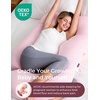 image:imageMomcozy Pregnancy Pillows with Cooling Cover U Shaped Full Body Maternity Pillow for Side Sleepers  Support for Back Legs Belly HIPS for Pregnant Women 57 Inch Pregnancy Pillow Mist BluePink