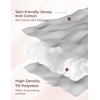 image:imageMomcozy Pregnancy Pillows with Cooling Cover U Shaped Full Body Maternity Pillow for Side Sleepers  Support for Back Legs Belly HIPS for Pregnant Women 57 Inch Pregnancy Pillow Mist BlueJersey Knit Cotton Gray