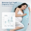 image:imageMomcozy Pregnancy Pillows with Cooling Cover U Shaped Full Body Maternity Pillow for Side Sleepers  Support for Back Legs Belly HIPS for Pregnant Women 57 Inch Pregnancy Pillow Mist BlueCooling  Mist Blue