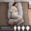 image:imageMomcozy Pregnancy Pillows with Cooling Cover U Shaped Full Body Maternity Pillow for Side Sleepers  Support for Back Legs Belly HIPS for Pregnant Women 57 Inch Pregnancy Pillow Mist BlueHatha Grey