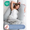 image:imageMomcozy Pregnancy Pillows with Cooling Cover U Shaped Full Body Maternity Pillow for Side Sleepers  Support for Back Legs Belly HIPS for Pregnant Women 57 Inch Pregnancy Pillow Mist BlueGrey Cooling Fabric